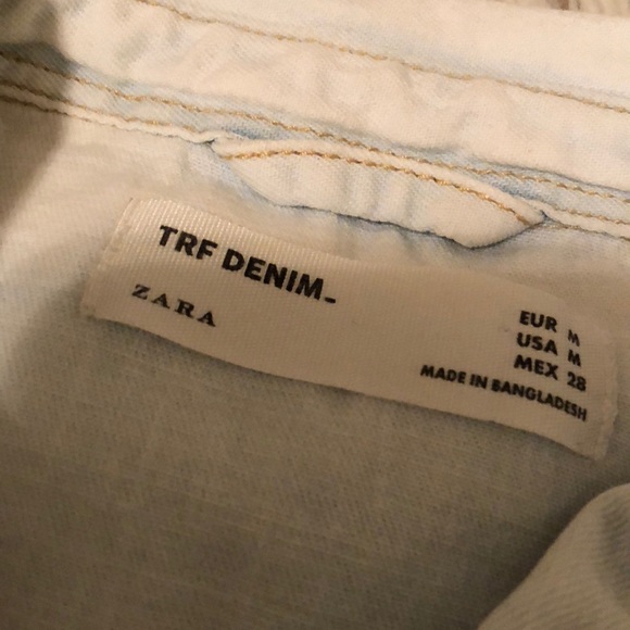 🦋 ZARA TRF Denim snap button shirt - Picture 3 of 5